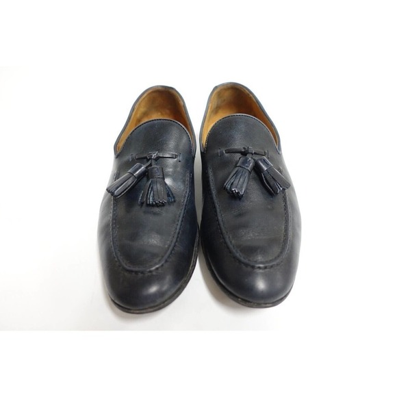 MAGNANNI Men Tassel Loafers Navy Blue Sz 7 M Medium Leather Apron-Toe main image 11